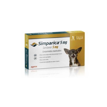 5mg 450x450 - Simparica 5 mg (1,3 a 2,5 Kg)