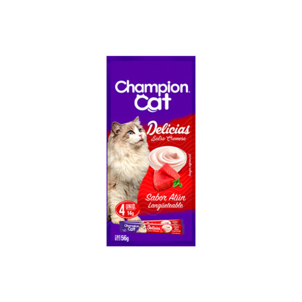 D atun 595x595 - Snack Champion Cat Delicias de Atún  4X14g