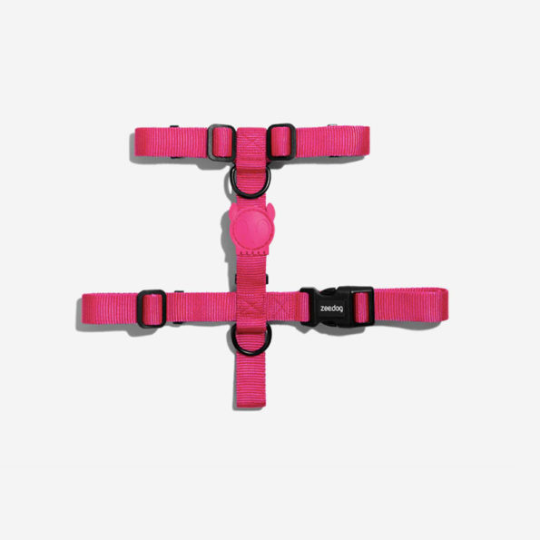 H Pink 595x595 - H Harness Pink Led Zee.dog