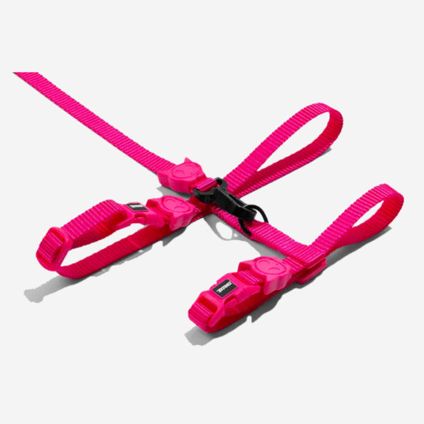 harness pink 595x595 - Harness & Leash Cat Pink Led Zee.cat