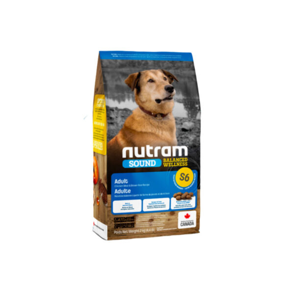 S6 595x595 - New S6 Nutram Sound Balance Wellness Adult Dog Food  2 Kg