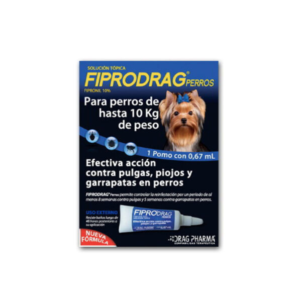 Fipro10 595x595 - Pipeta Fiprodrag  Perro 0,67 mg hasta 10 Kg